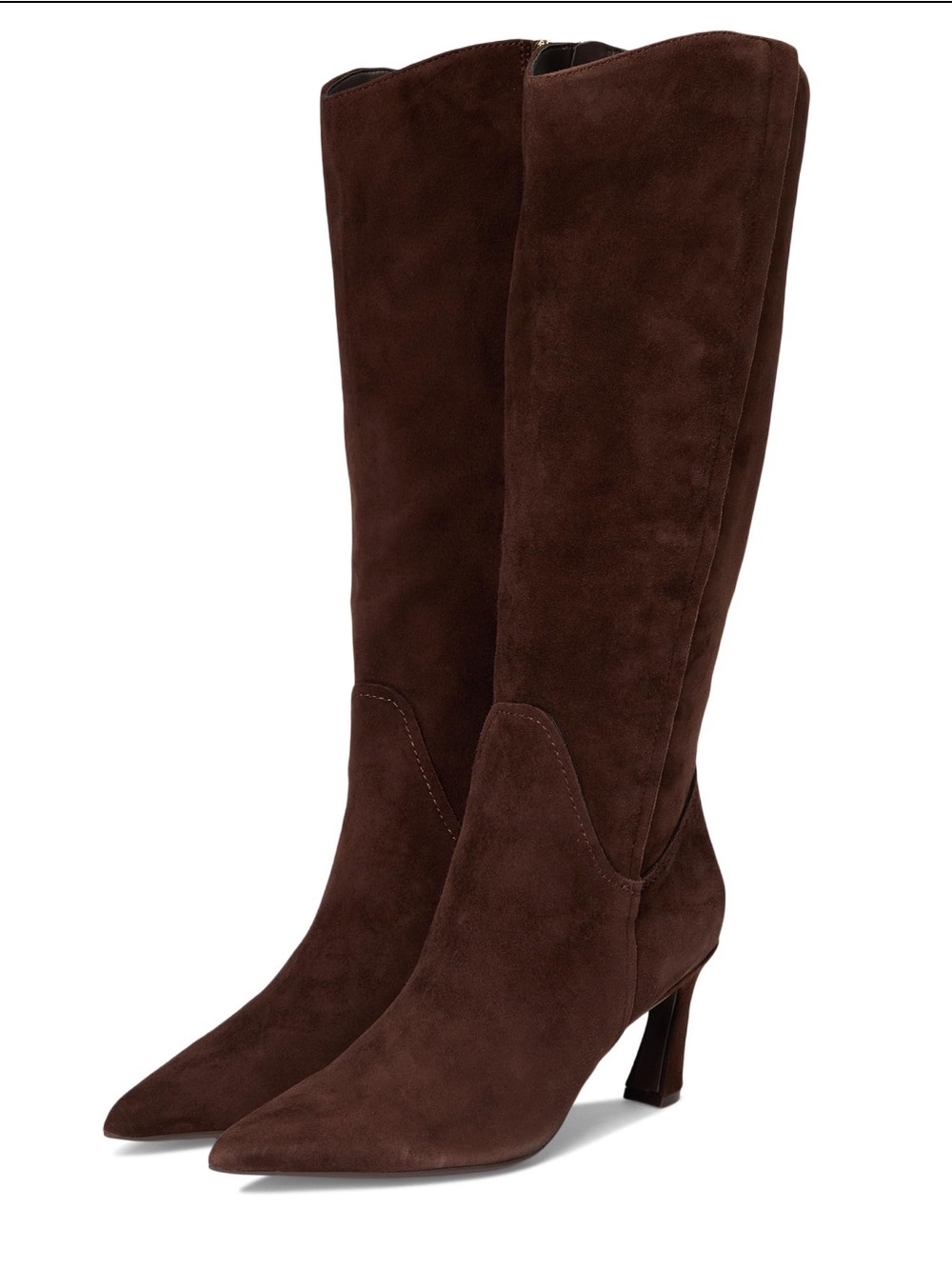 Naturalizer Emily Narrow Calf Knee High Boots Chocolate Brown Leather 8 NWOB